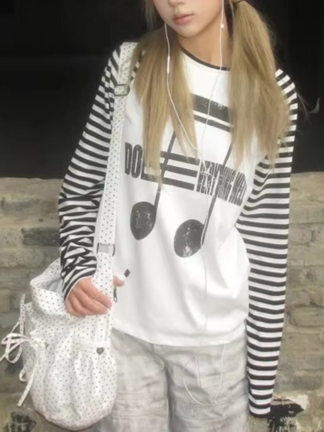 Winter Clothing Aesthetic - Y2k Emo Women Streetwear Music Note