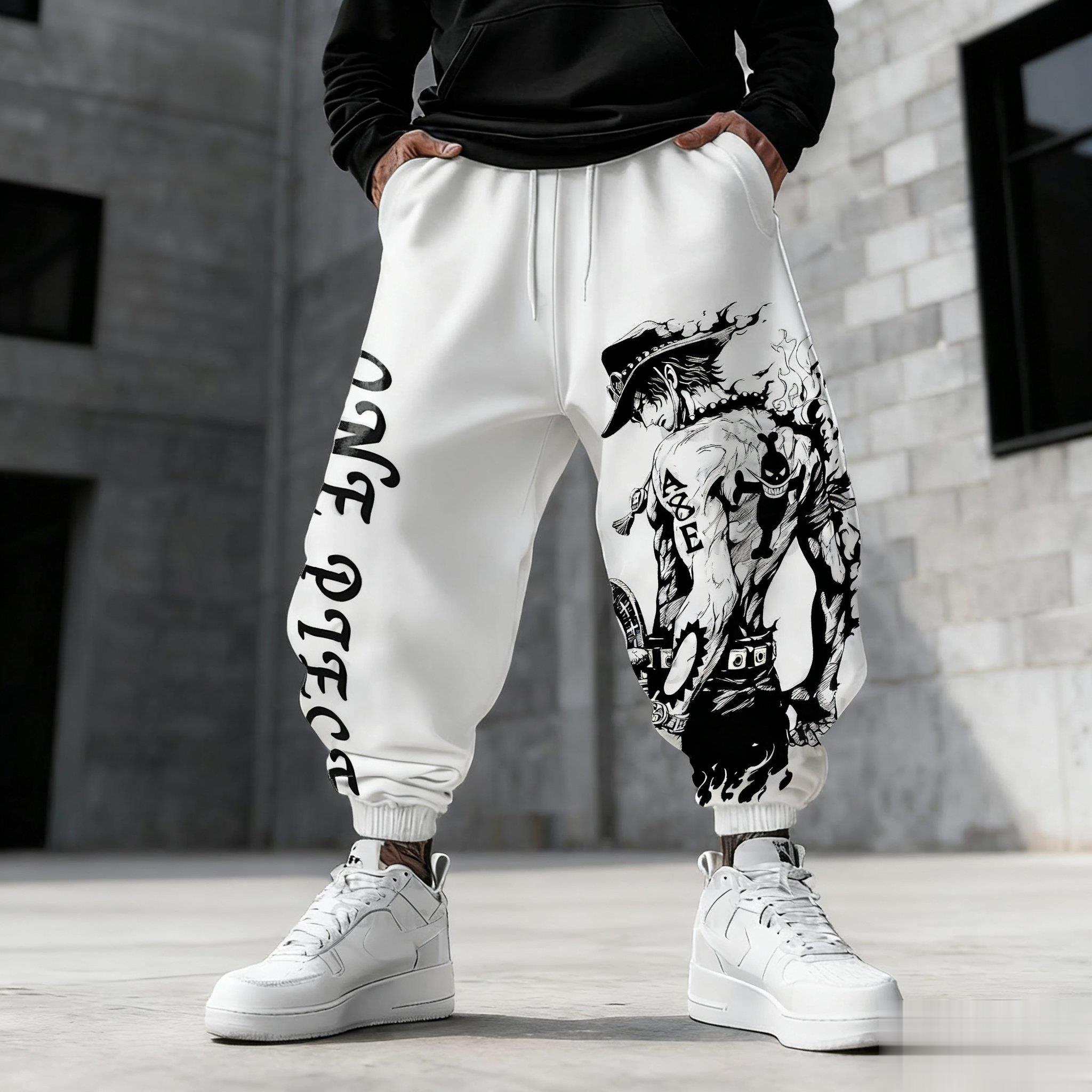 Winter Clothing Clearance - One Piece Luffy Mens Sweatpants Gym