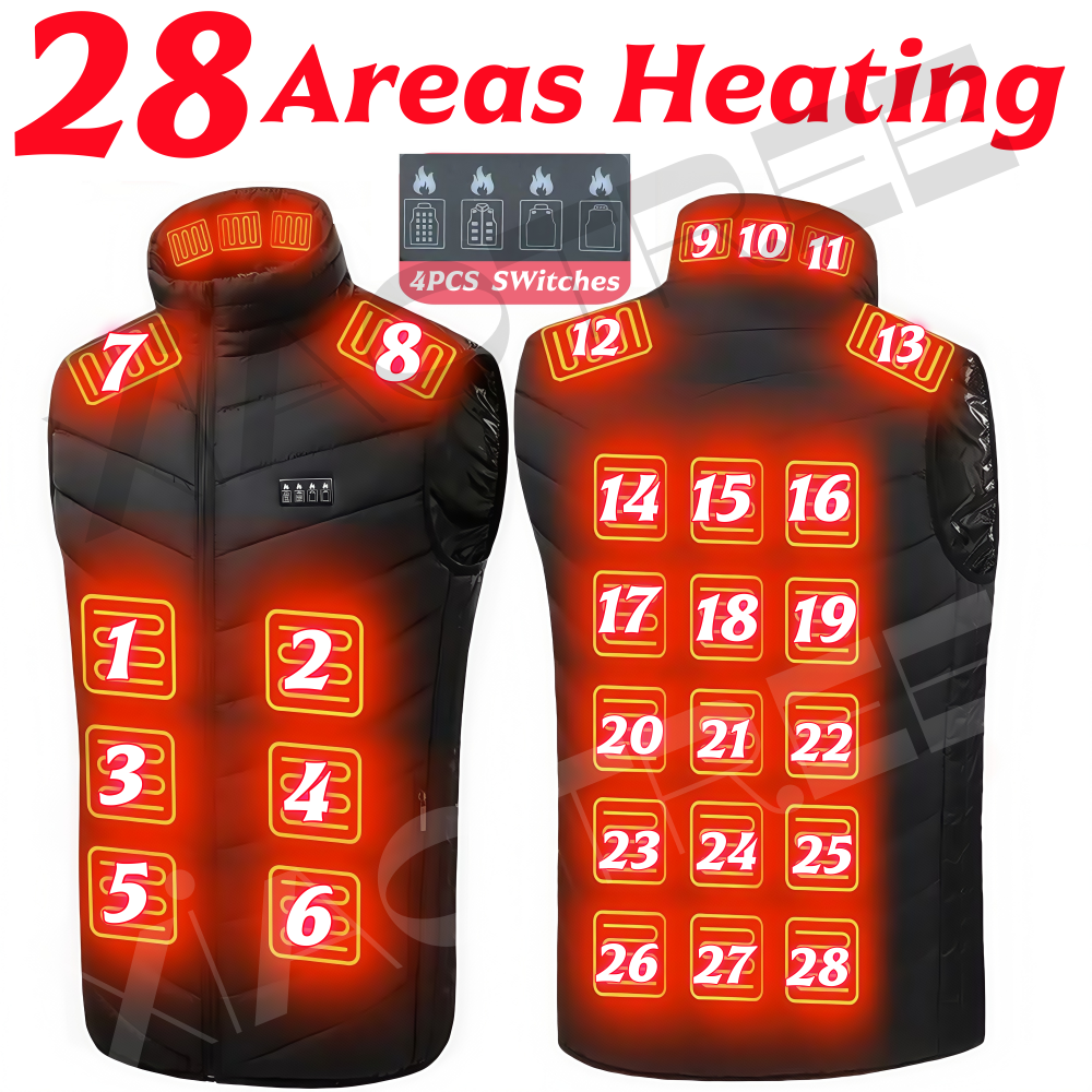 Winter Clothing Uae - 28/9 Areas Heated Vest Men Jacket