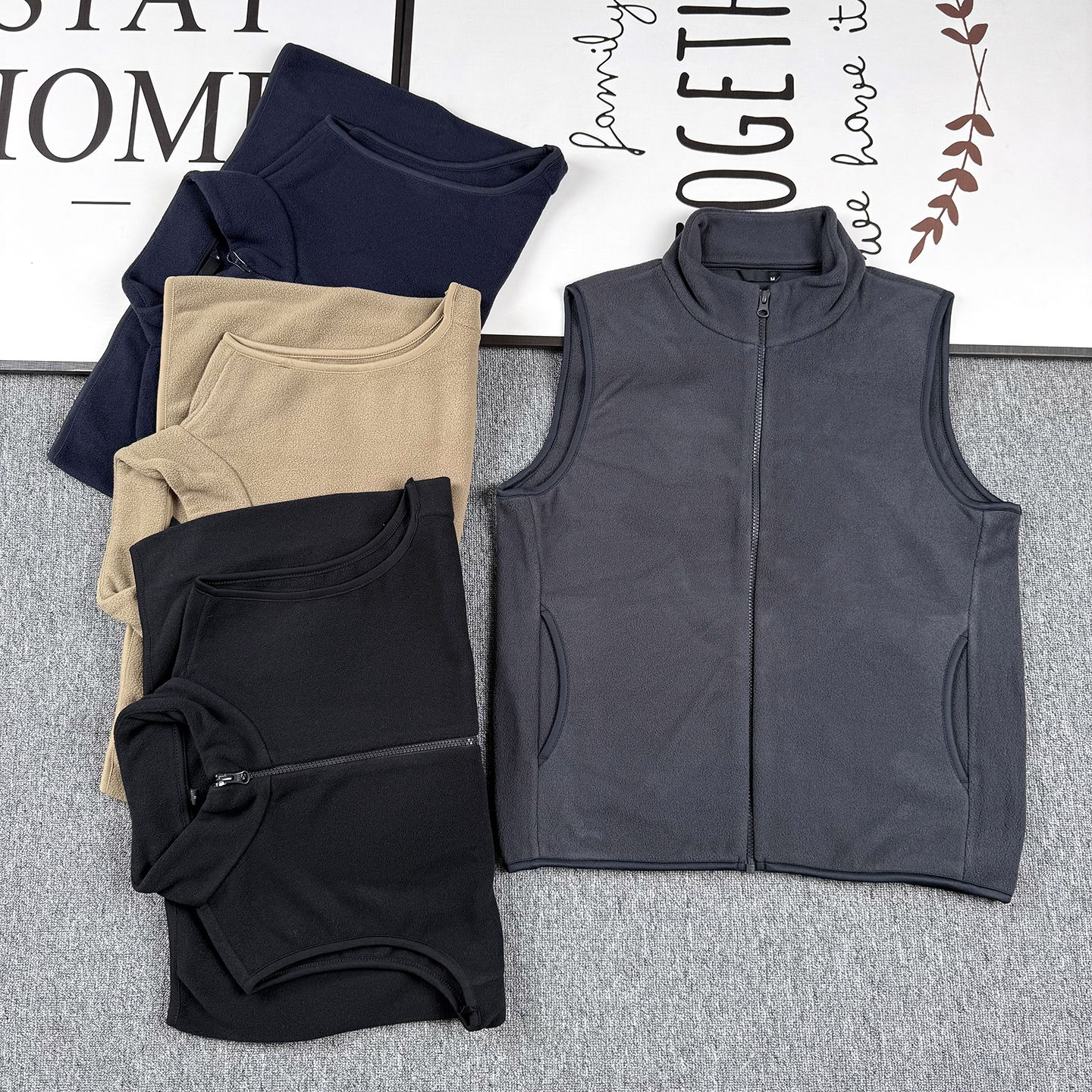 Winter Clothing Companies - Double-Sided Fleece Vest Warm Stand Collar