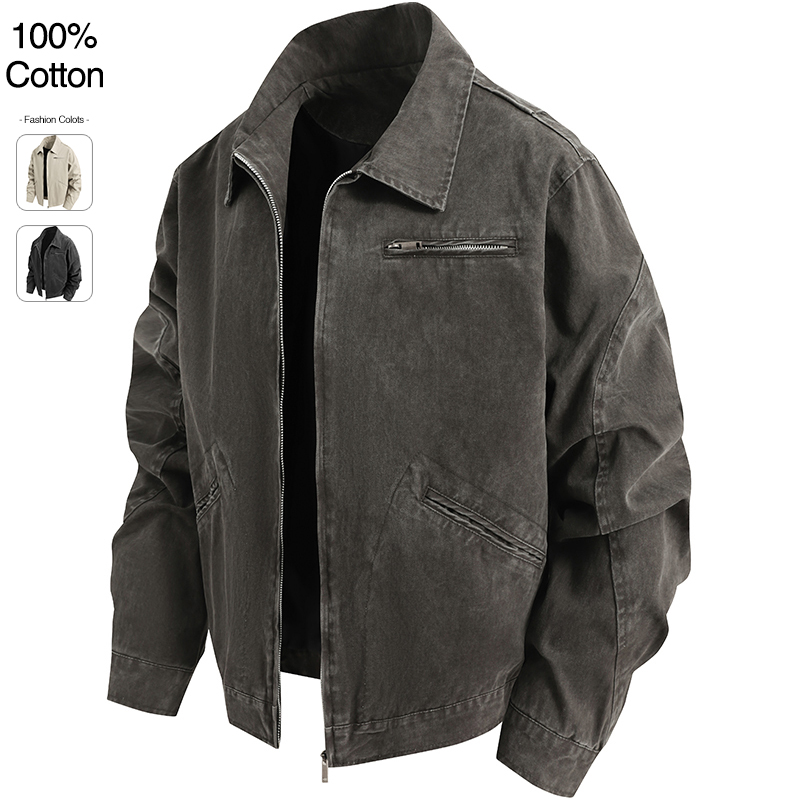 Winter Clothing Equipment - Oversize Loose Men's Denim Jacket Autumn