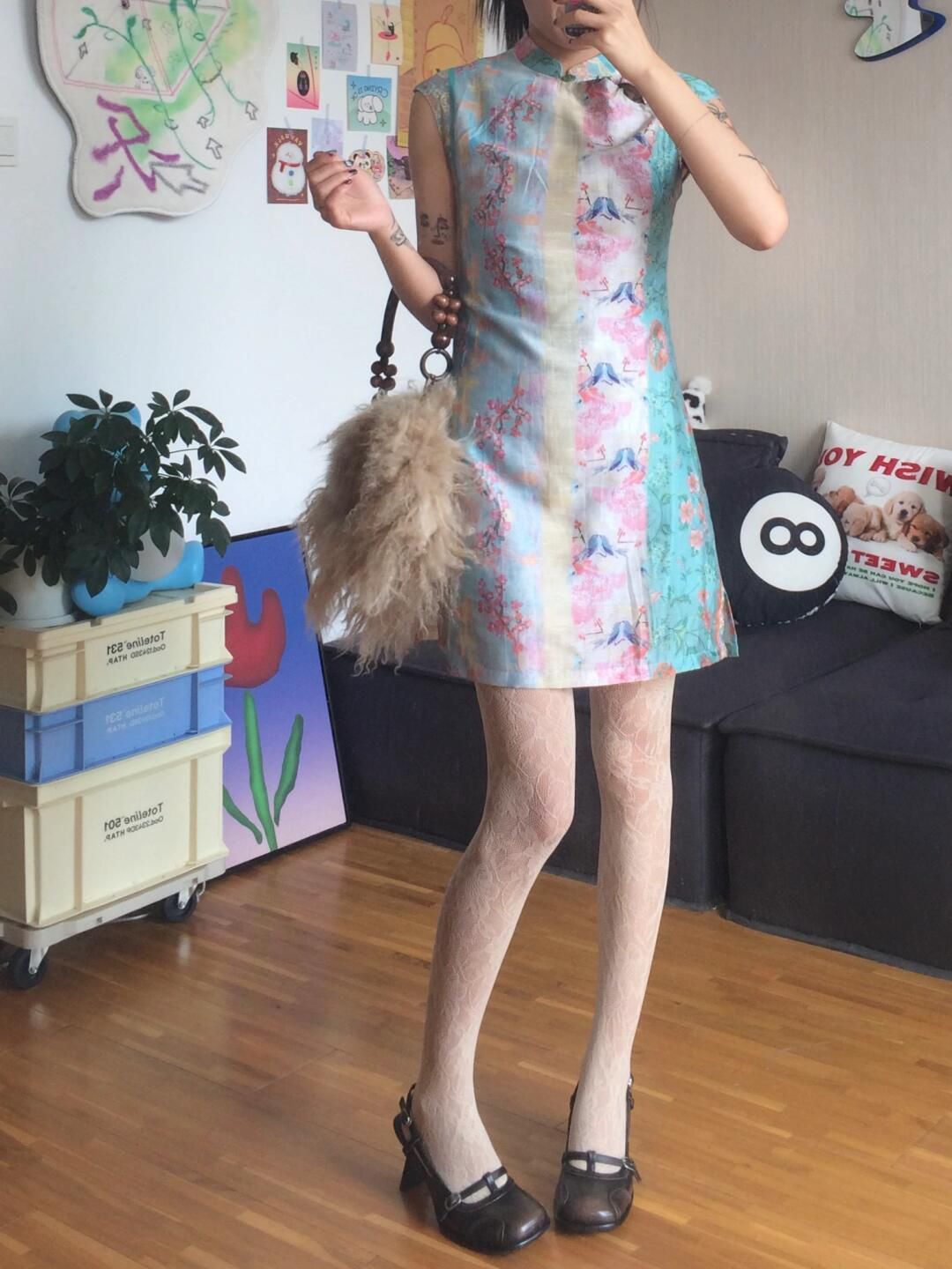 Vintage Cheongsam High Waist P - Winter Clothing Aesthetic reseña y precio