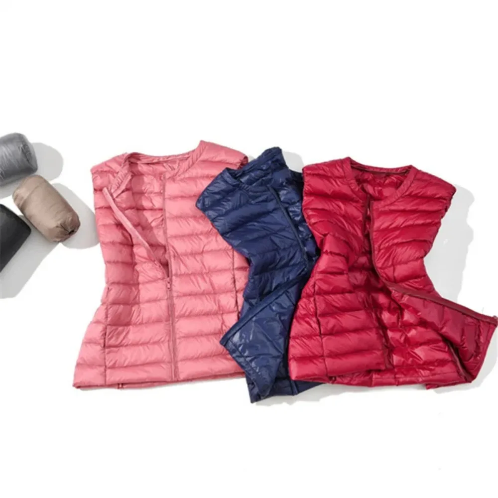 2024 New Women Autumn Winter U - Down Vest Ultralight reseña y precio