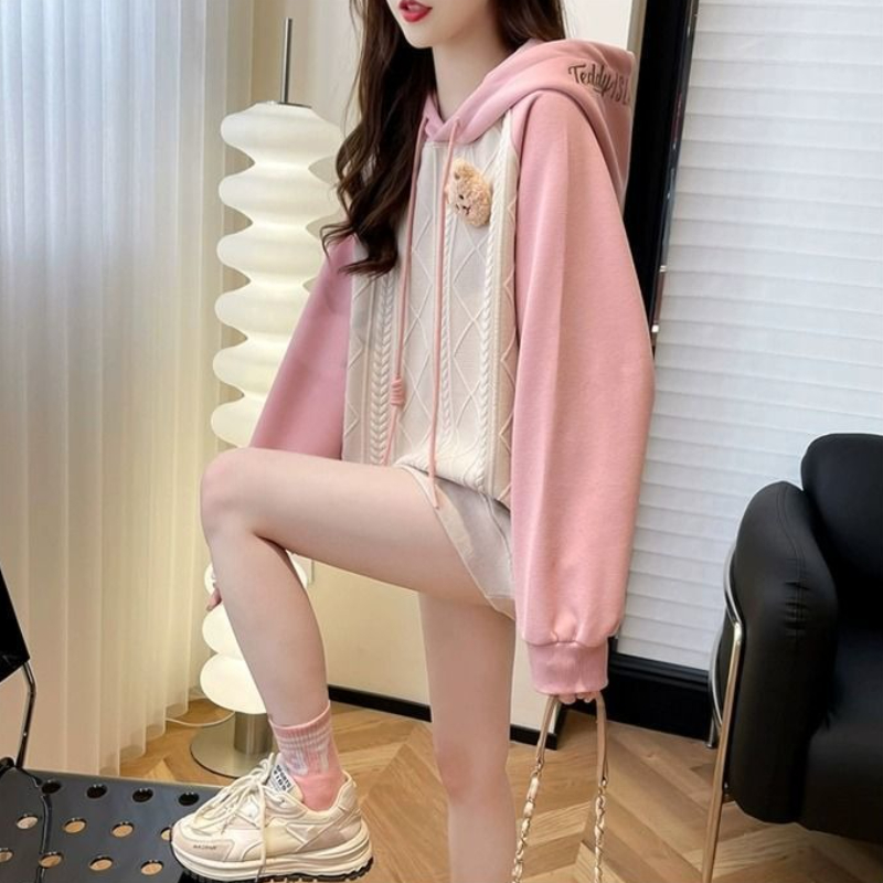 Pink Female Hooded Top Cute Y  - Winter Clothing Essentials For Women reseña y precio