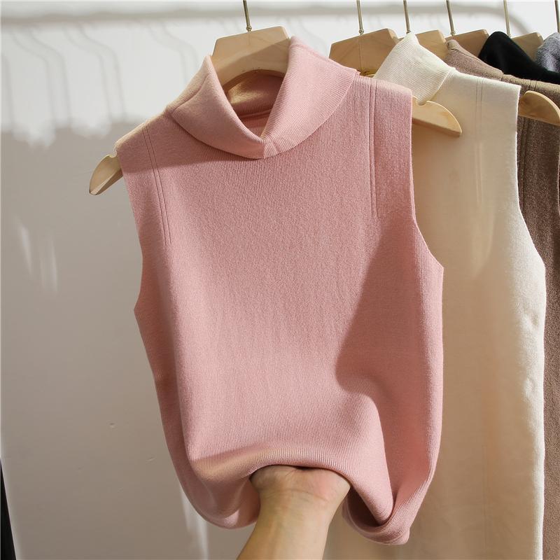 Turtleneck Sleeveless Slim Fit - Winter Clothing Essentials For Women reseña y precio