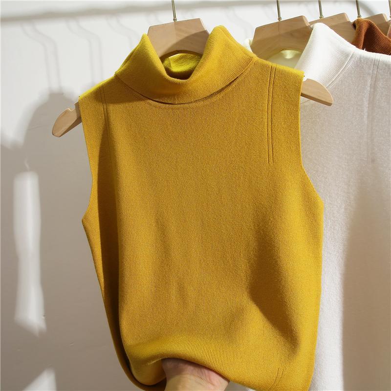 Turtleneck Sleeveless Slim Fit - Winter Clothing Essentials For Women reseña y precio