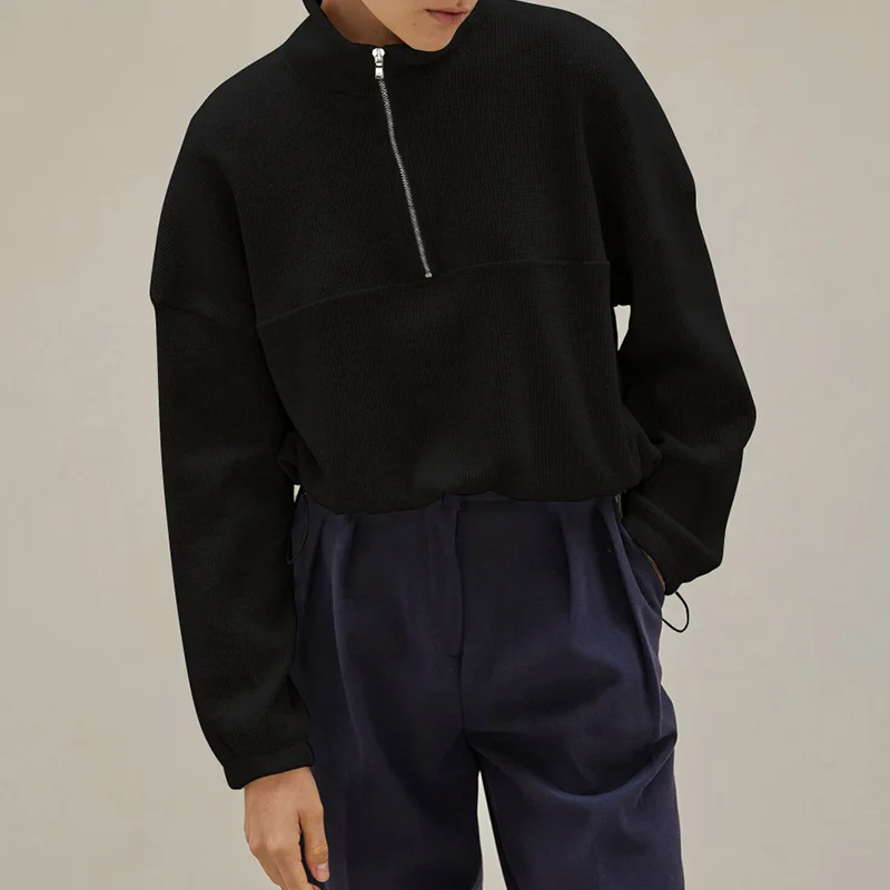Cotton Waffle Zip Up Hoodies K - Winter Clothing Aesthetic reseña y precio