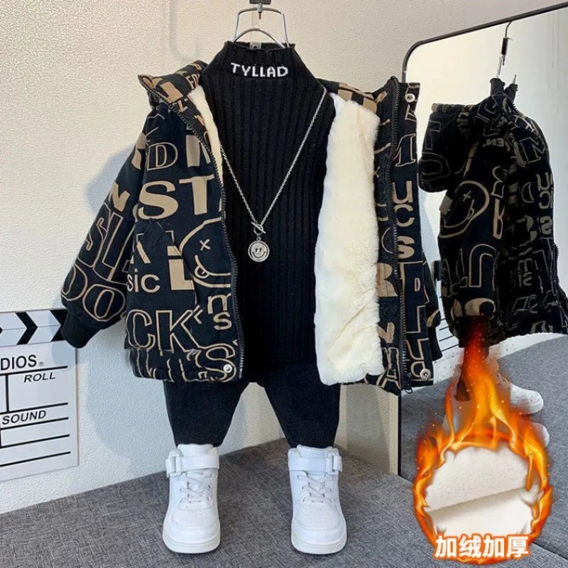 Boys Coat Jacket Overcoat Cott - Winter Clothing Drawing For Kids reseña y precio