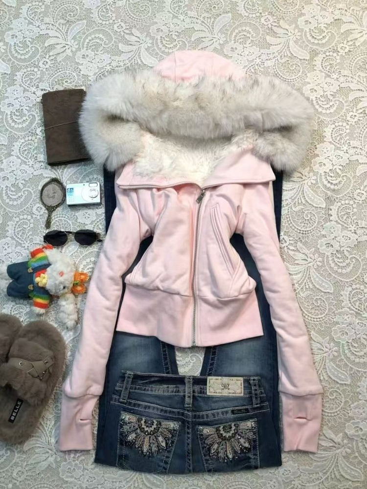 Aesthetic Vintage Slim Hooded  - Winter Clothing Aesthetic reseña y precio