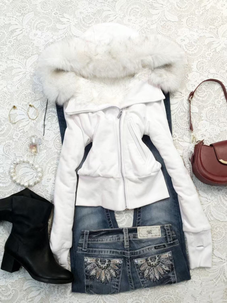 Aesthetic Vintage Slim Hooded  - Winter Clothing Aesthetic reseña y precio