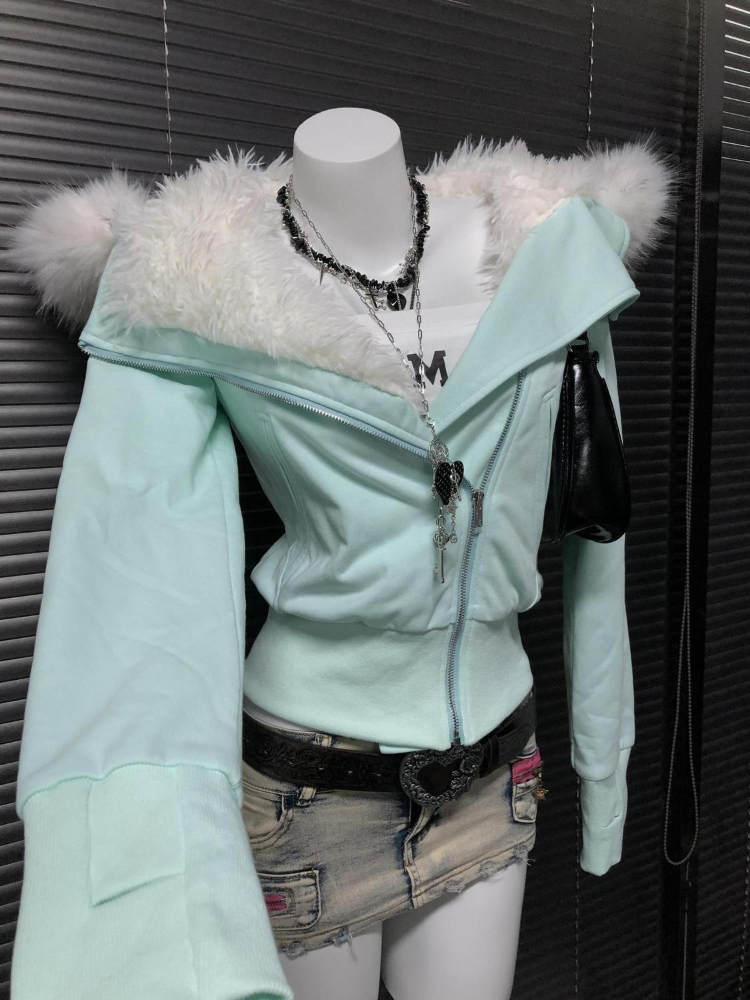 Aesthetic Vintage Slim Hooded  - Winter Clothing Aesthetic reseña y precio