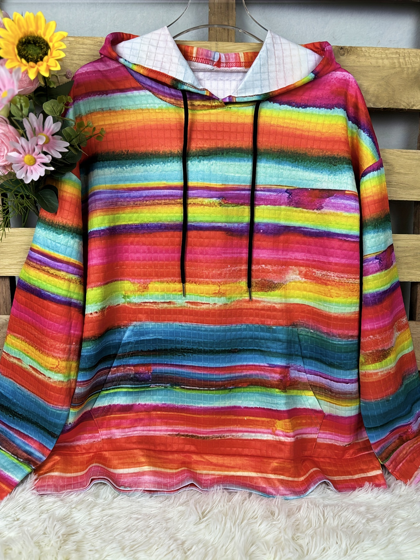 Women's Plus Size Striped Waff - Winter Clothing For Plus Size Women reseña y precio