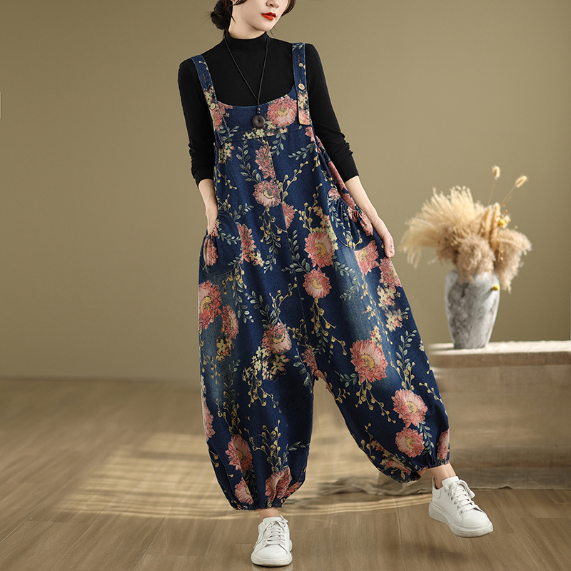Loose Casual Denim Overalls fo - Winter Clothing For Plus Size Women reseña y precio