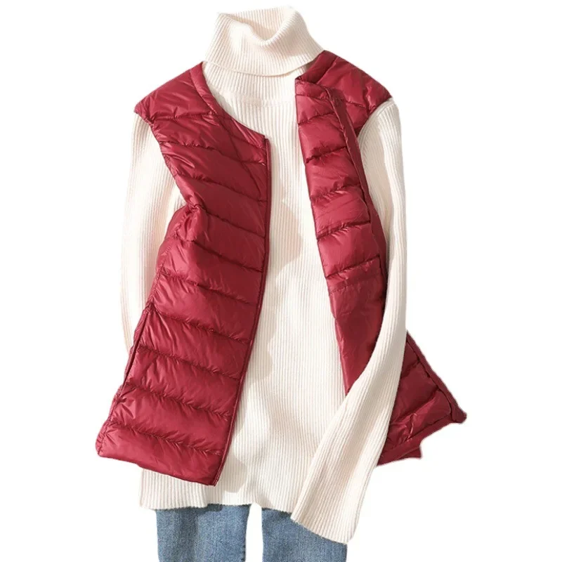 8 Colors Women Sleeveless Zipp - Down Vest Ultralight reseña y precio