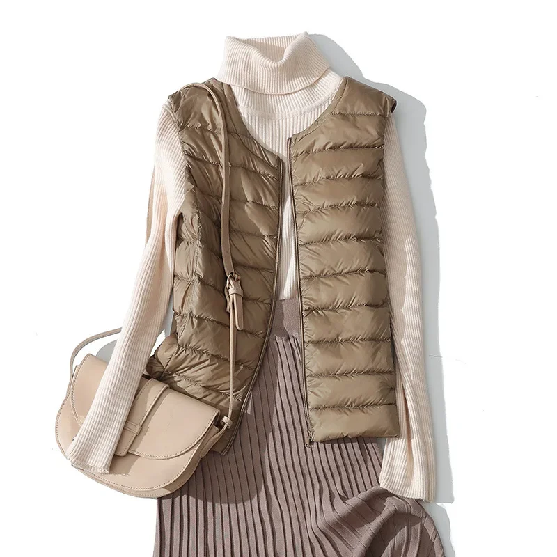 8 Colors Women Sleeveless Zipp - Down Vest Ultralight reseña y precio