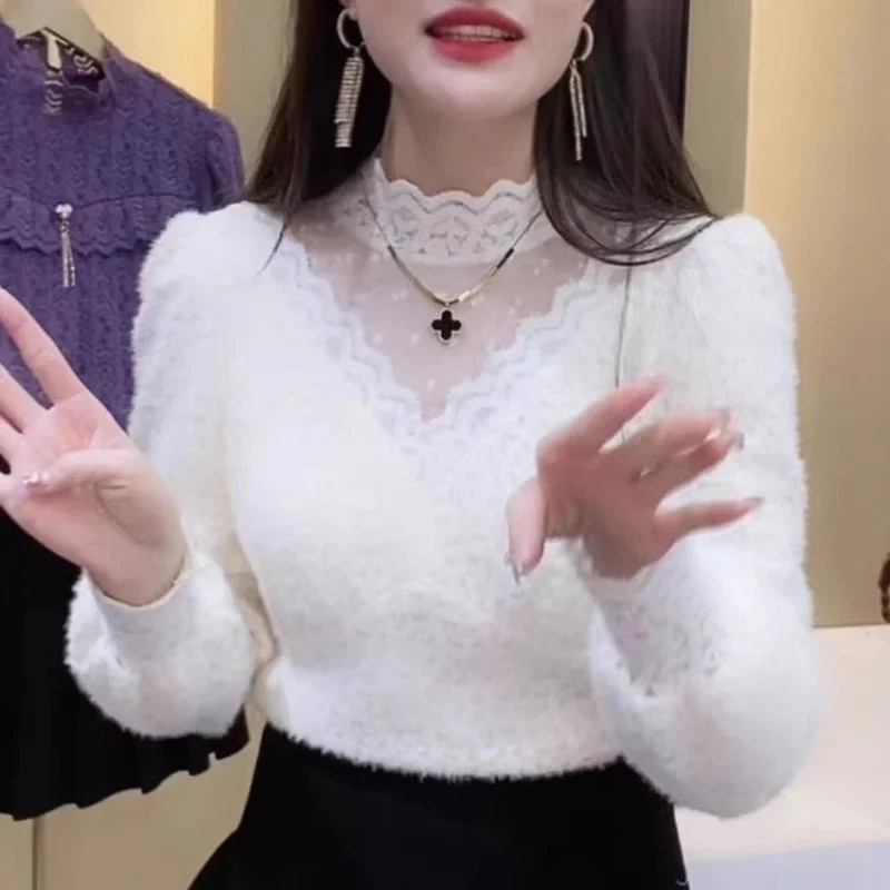 Autumn Winter Lace Tops Blouse - Winter Clothing Clearance reseña y precio