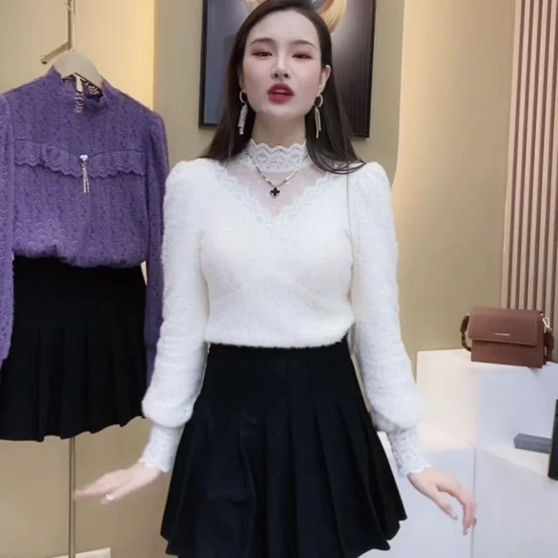 Autumn Winter Lace Tops Blouse - Winter Clothing Clearance reseña y precio