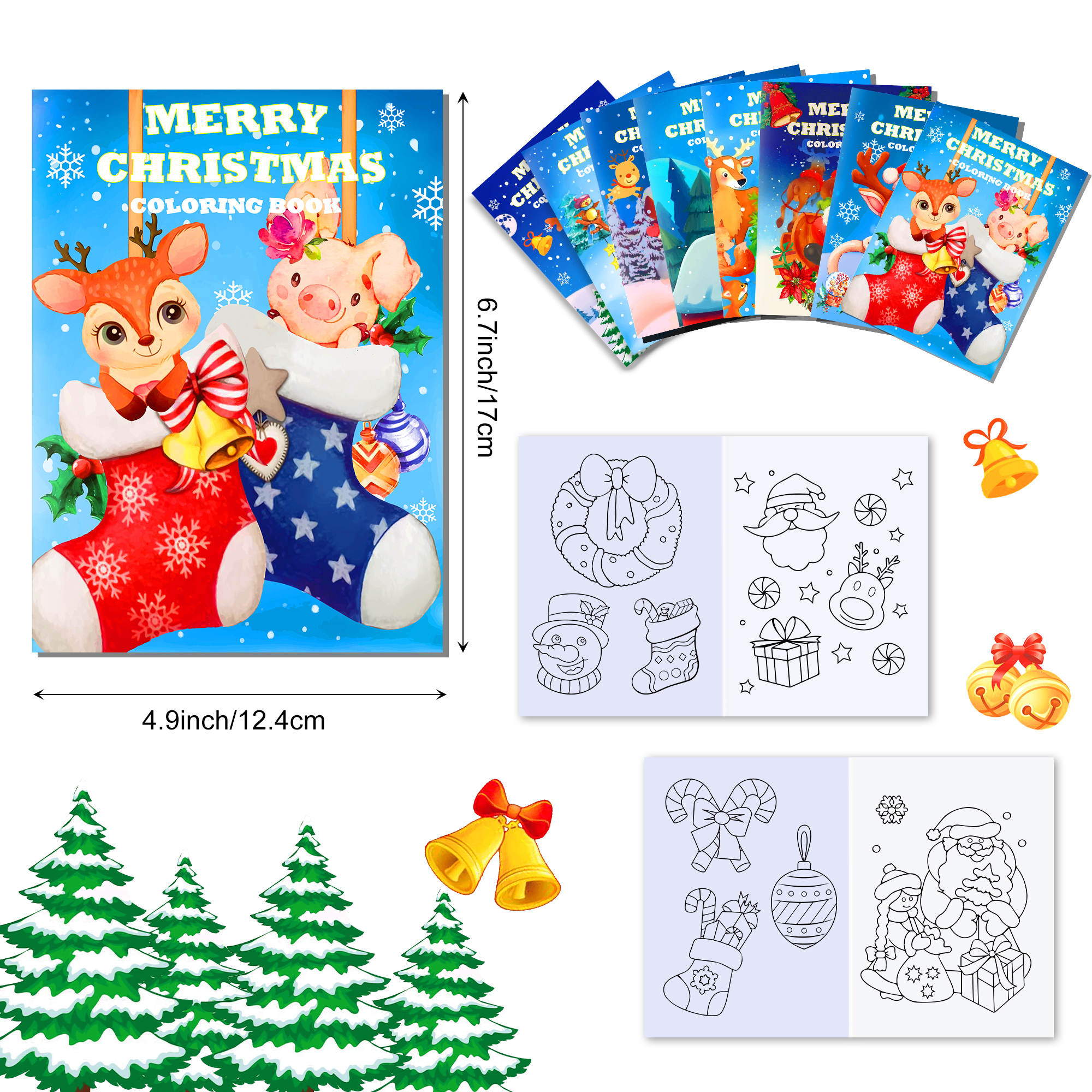 16pcs Cartoon Merry Christmas  - Winter Clothing Drawing For Kids reseña y precio