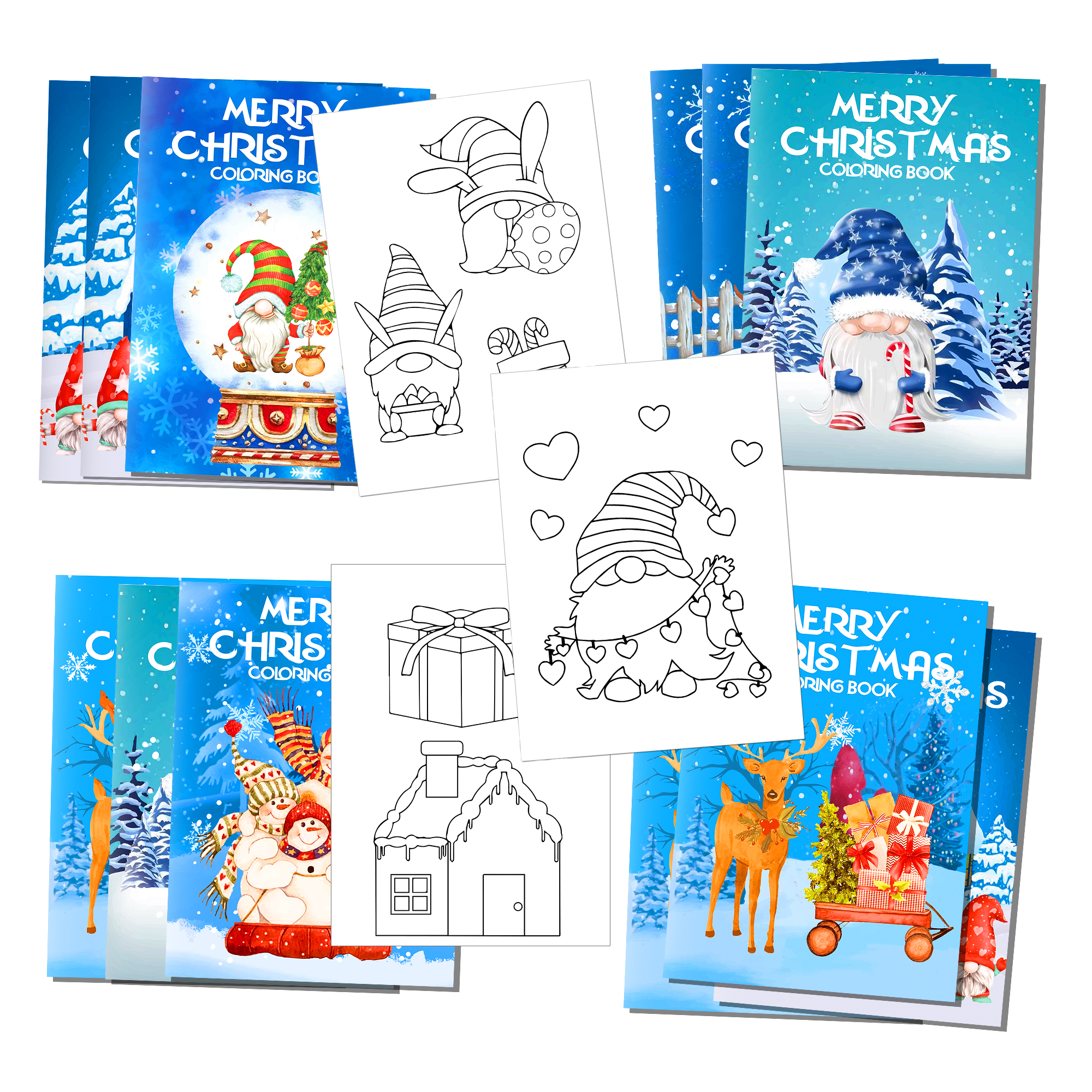 16pcs Cartoon Merry Christmas  - Winter Clothing Drawing For Kids reseña y precio