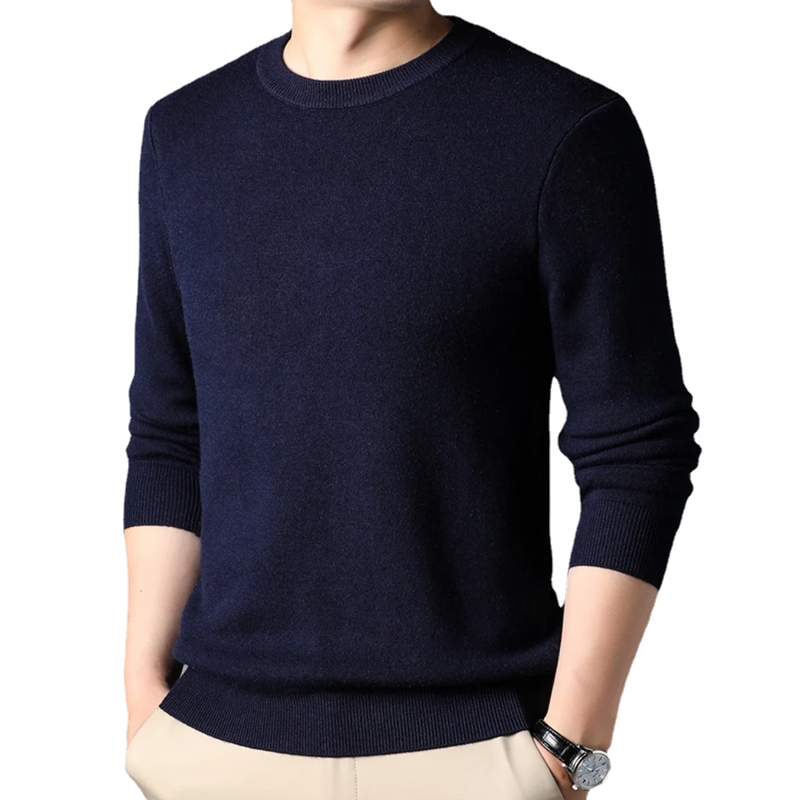 Men's Solid Color Knitted Pull - Winter Clothing Uae reseña y precio