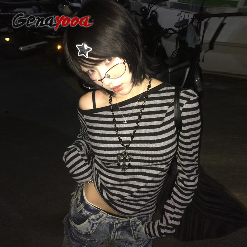 Genayooa Japanese Y2k T-shirt  - Winter Clothing Aesthetic reseña y precio
