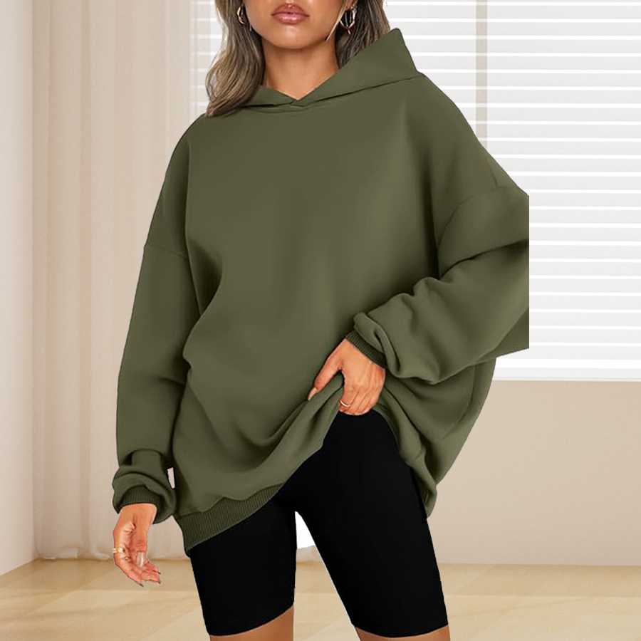 Plus Size Basic Solid Color Ho - Winter Clothing For Plus Size Women reseña y precio