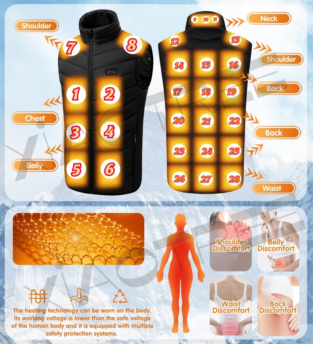 28/9 Areas Heated Vest Men Jac - Winter Clothing Uae reseña y precio