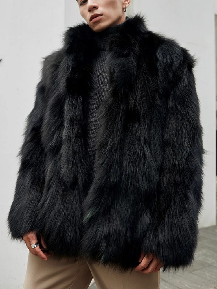 Furry Stand Collar Oversized T - Winter Clothing Uae reseña y precio