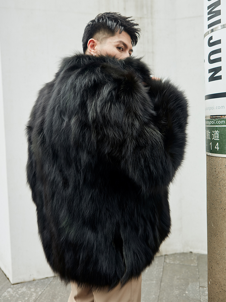 Furry Stand Collar Oversized T - Winter Clothing Uae reseña y precio