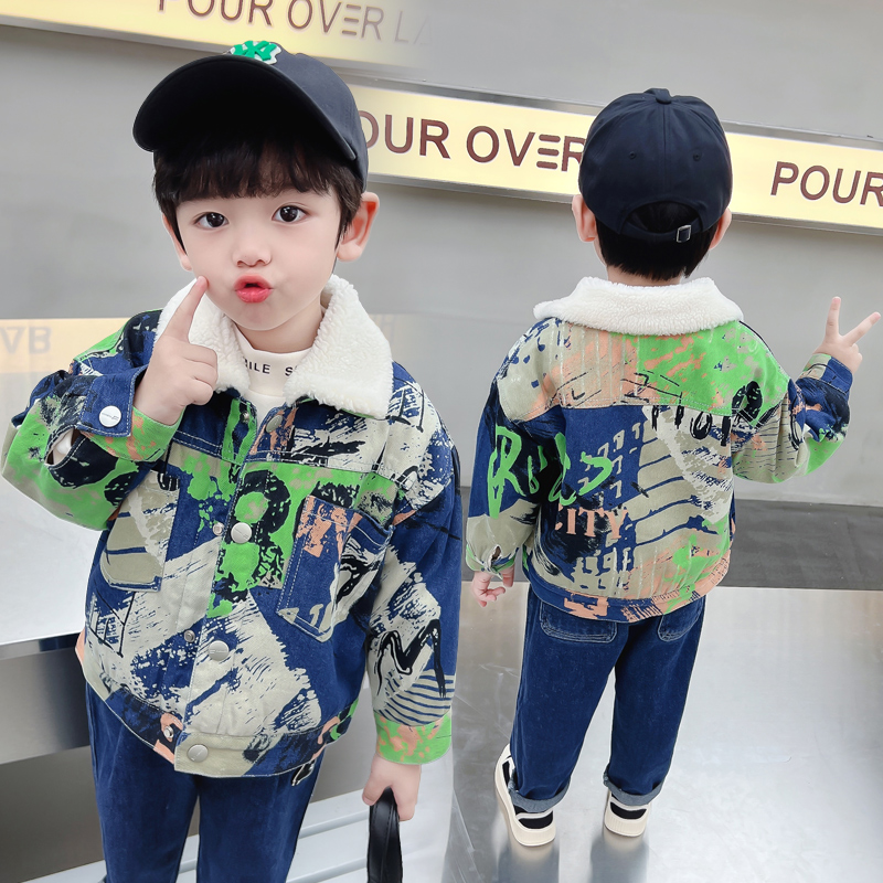 Kids Baby Warm Denim Jacket Pa - Winter Clothing Drawing For Kids reseña y precio