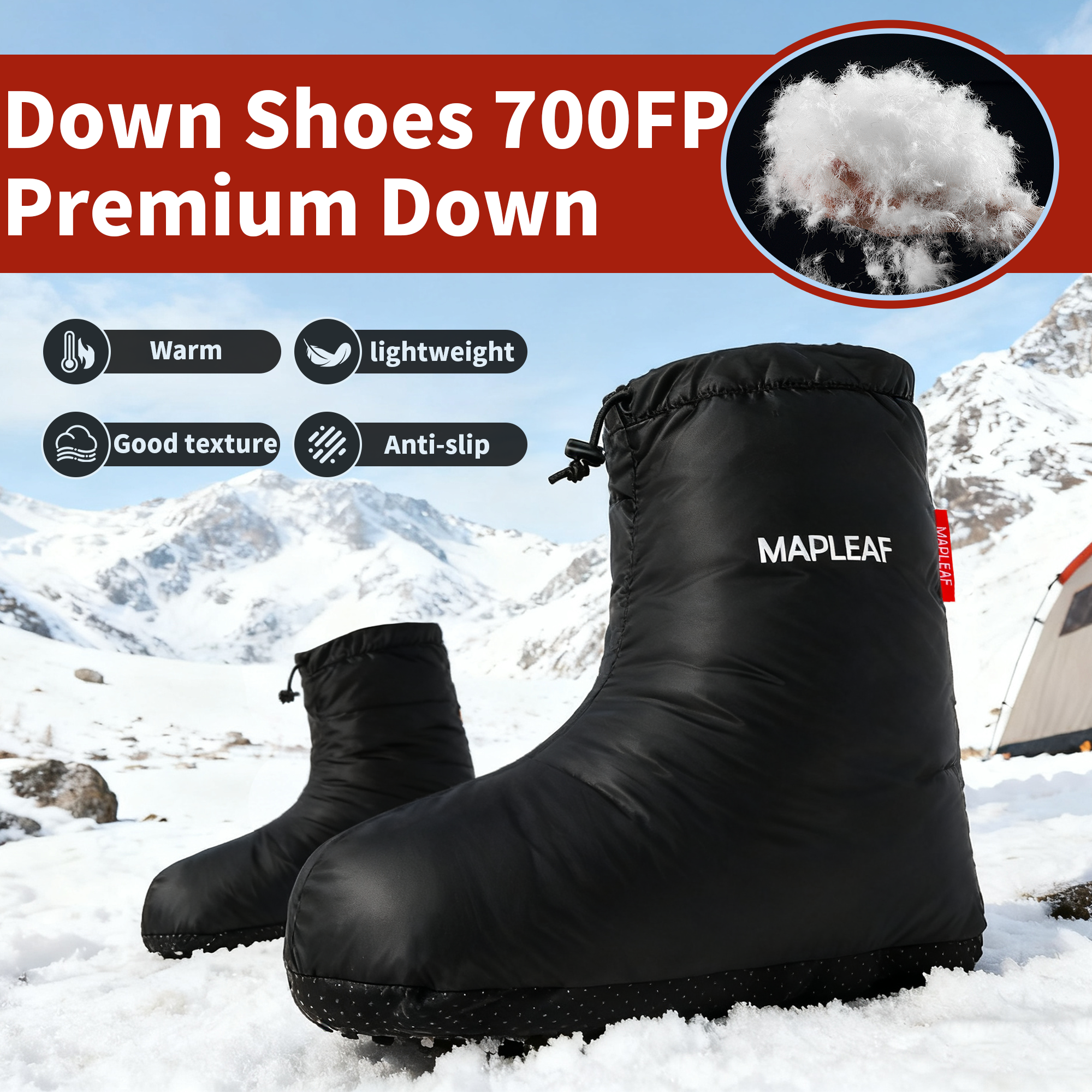 MAPLEAF Down Booties Winter Wa - Down Vest Ultralight reseña y precio