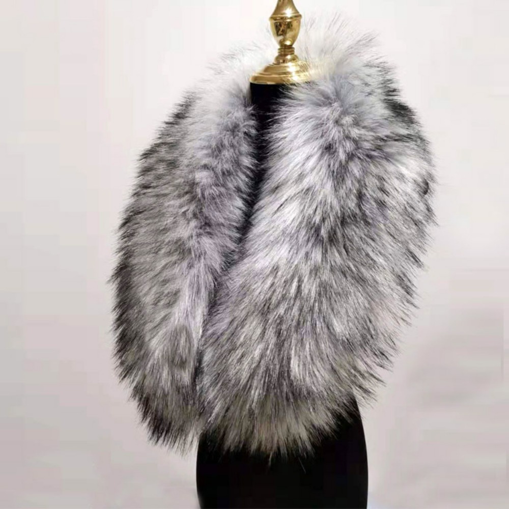 New 80cm Large Faux Fur Collar - Winter Clothing Equipment reseña y precio