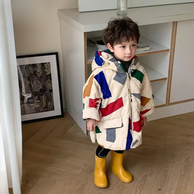 Korean Parka Jacket Kids Winte - Winter Clothing Drawing For Kids reseña y precio