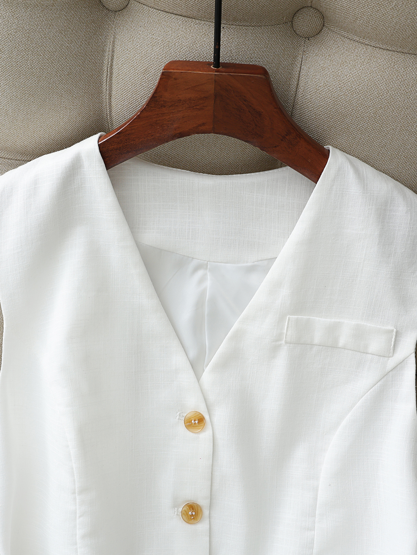 Women's Linen Blend Vest, V-Ne - Down Vest Ultralight reseña y precio