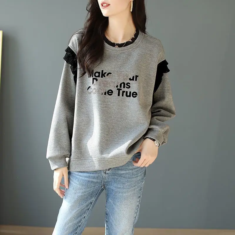 Loose Grey Woman Pullover Tops - Winter Clothing Essentials For Women reseña y precio