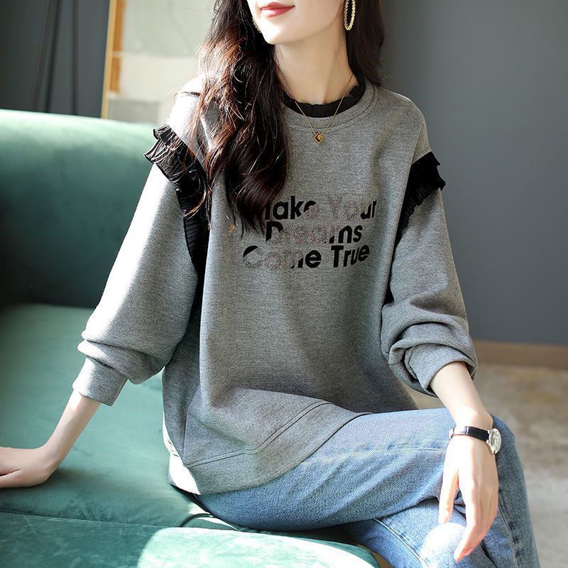 Loose Grey Woman Pullover Tops - Winter Clothing Essentials For Women reseña y precio
