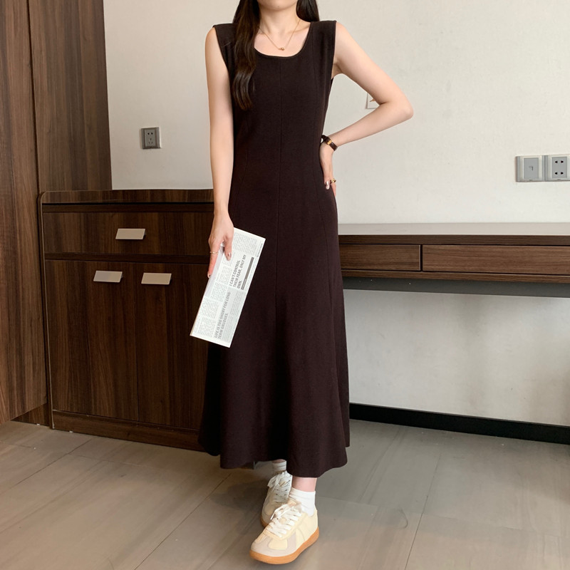 Elegant solid  sleeveless Knit - Winter Clothing For Plus Size Women reseña y precio