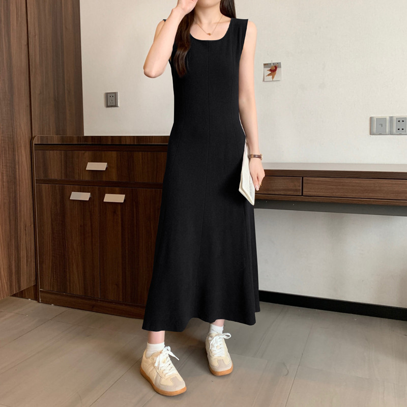 Elegant solid  sleeveless Knit - Winter Clothing For Plus Size Women reseña y precio