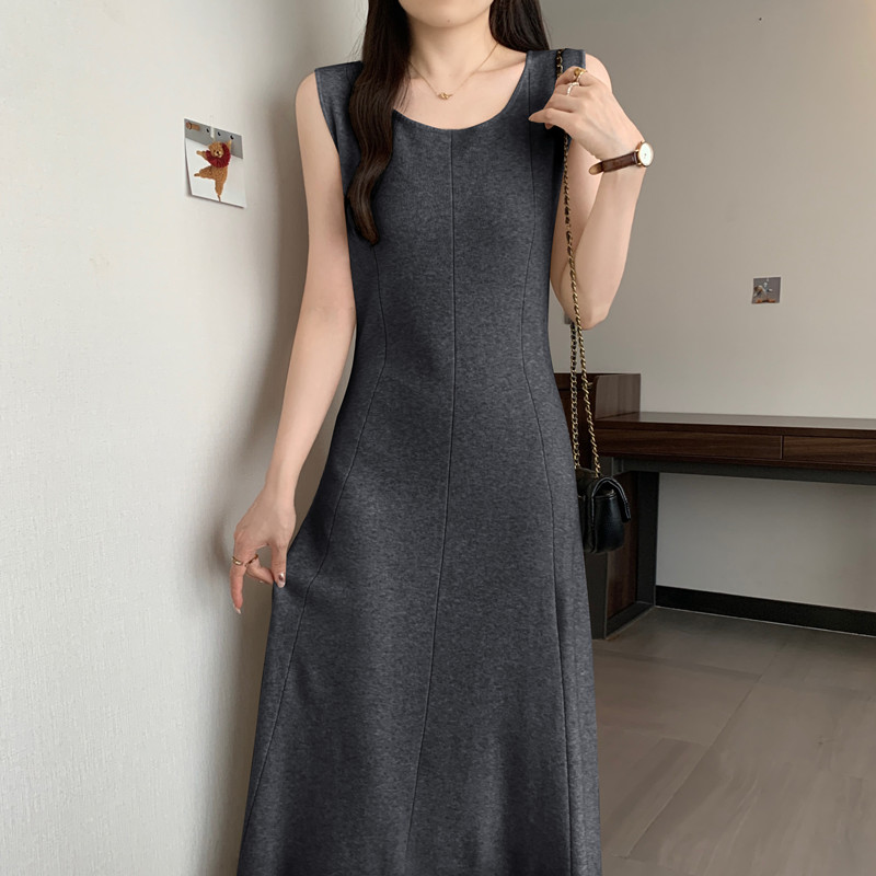 Elegant solid  sleeveless Knit - Winter Clothing For Plus Size Women reseña y precio