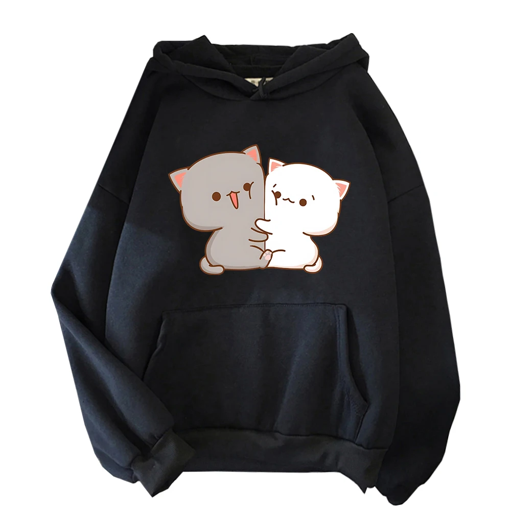 Kawaii Cat Hoodie Peach Funny  - Winter Clothing Aesthetic reseña y precio