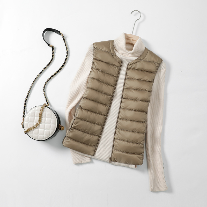 8XL Autumn Winter Women Sleeve - Down Vest Ultralight reseña y precio