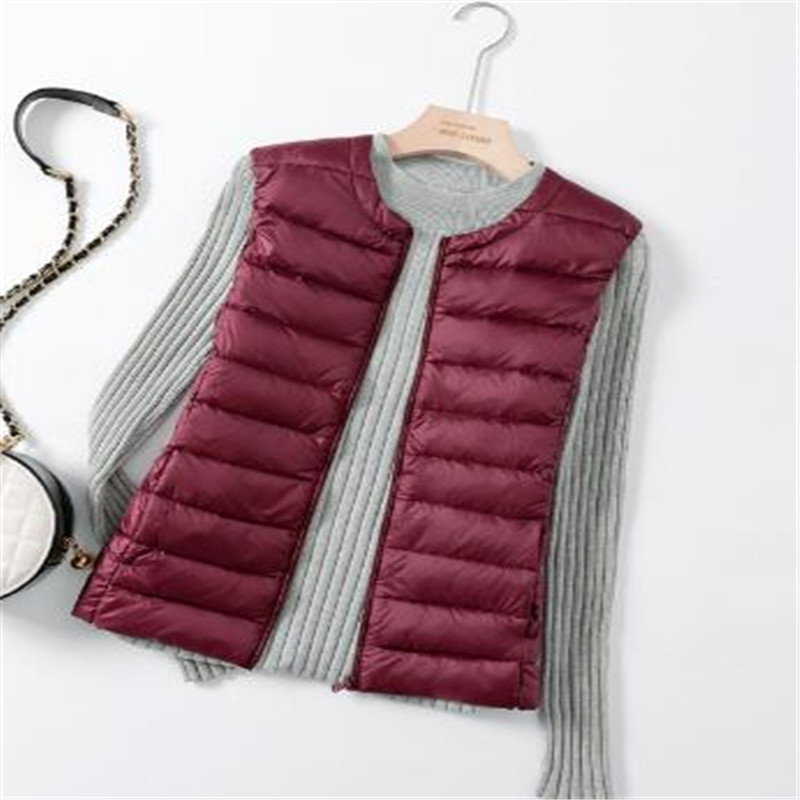 8XL Autumn Winter Women Sleeve - Down Vest Ultralight reseña y precio
