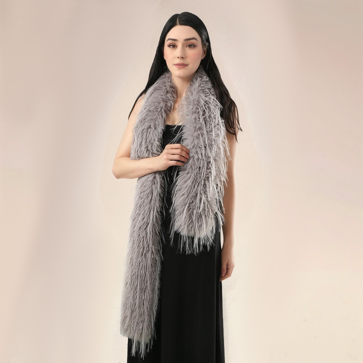 Women Faux Rabbit Fur Long Sca - Winter Clothing Equipment reseña y precio