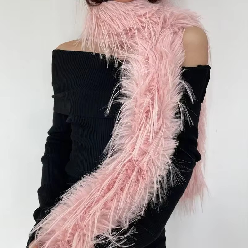 Women Faux Rabbit Fur Long Sca - Winter Clothing Equipment reseña y precio